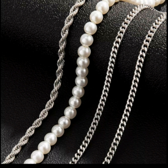 Punk HipHop Twisted Silver Color Choker Necklace - Picture 2 of 4